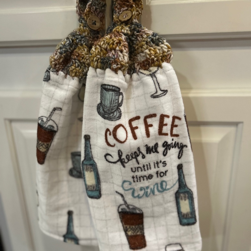 Crochet kitchen towels set of 2